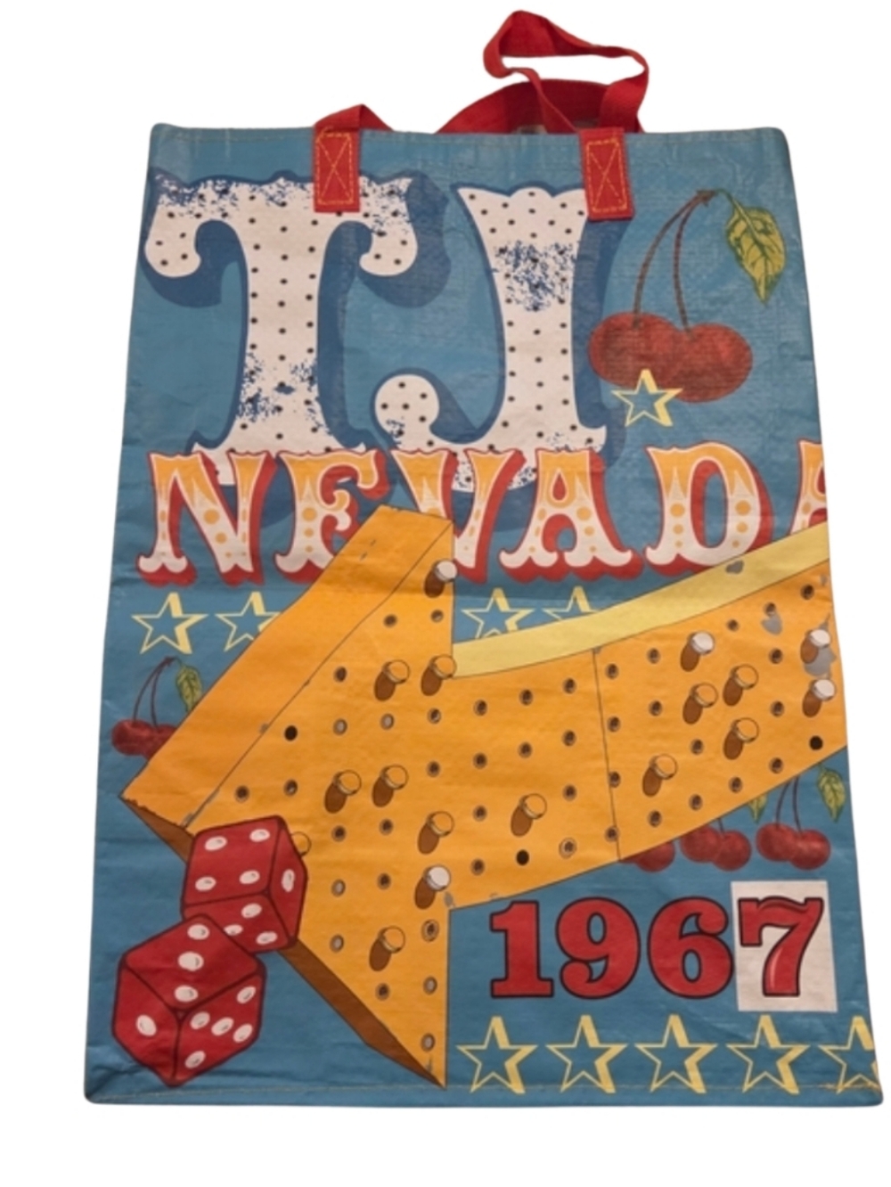 Vintage-Style Blue Nevada 1967 Graphic Tote Bag
